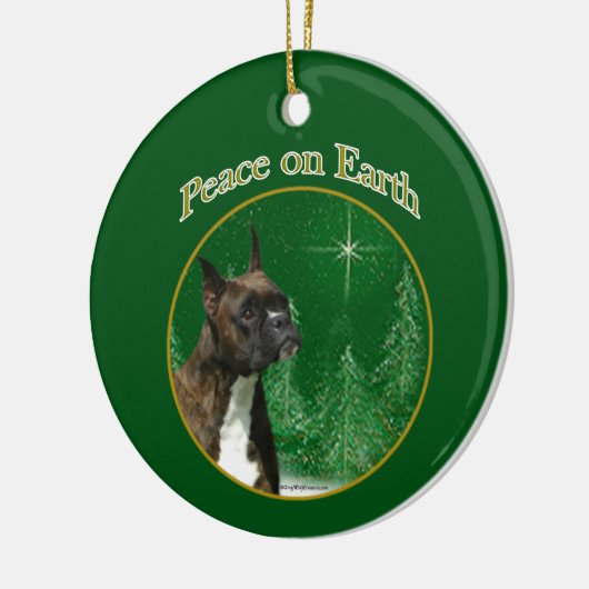 Boxer Peace Keramisch Ornament (Links)