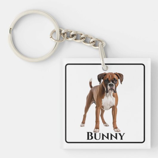 Boxer personaliseren sleutelhanger (voorkant)