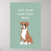 Boxer Persoonlijke hond Poster (Voorkant)