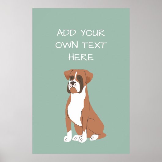 Boxer Persoonlijke hond Poster (Voorkant)