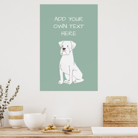 Boxer Persoonlijke hond Poster (Keuken)