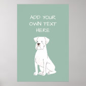 Boxer Persoonlijke hond Poster (Voorkant)