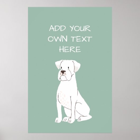 Boxer Persoonlijke hond Poster (Voorkant)