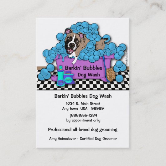 Boxer Pet Grooming Business and Appointing Card Afsprakenkaartje (Voorkant)