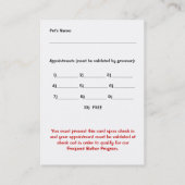 Boxer Pet Grooming Frequent Bather Punch Card Klantenkaartje (Achterkant)