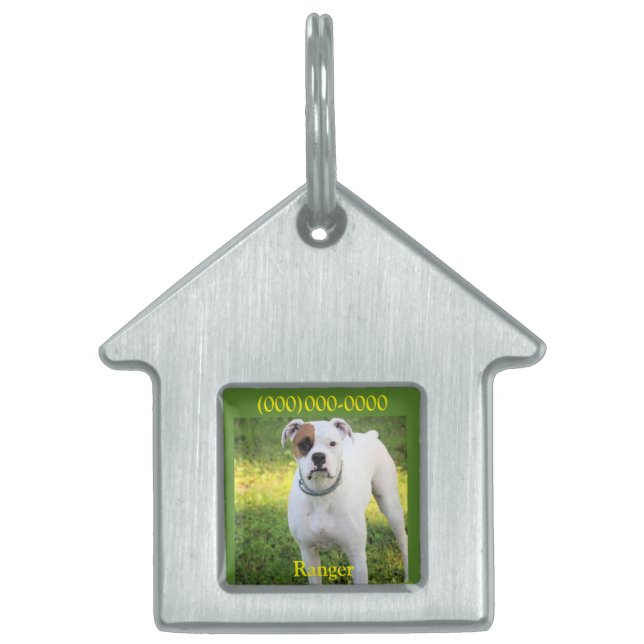 Boxer Pet ID-tag Huisdieren Naamplaatje (Voorkant)