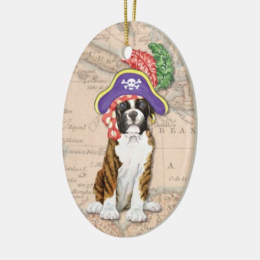 Boxer Pirate Keramisch Ornament (Links)