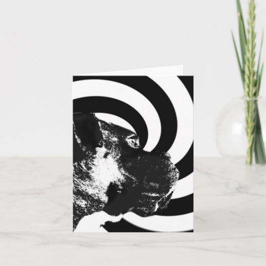 Boxer pop art notecard kaart (Voorkant)