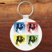 Boxer Pop Kunst Sleutelhanger (Voorkant)