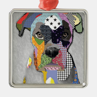 Boxer Portrait Metalen Ornament