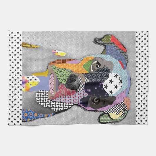 Boxer Portrait Theedoek (Horizontaal)