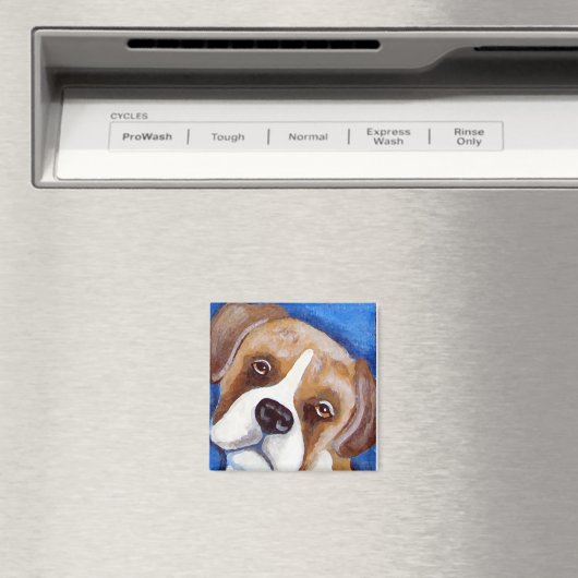 Boxer portretmagneet magneet (Insitu (Vaatwasser))