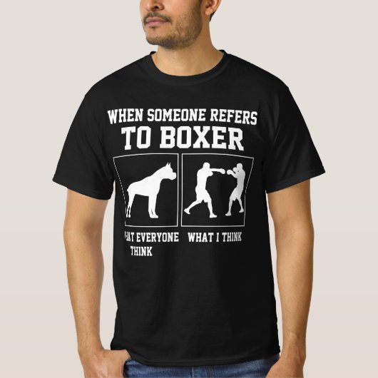 Boxer Puns Boxing Humor Funny Boxing Boxer T-shirt (Voorkant)