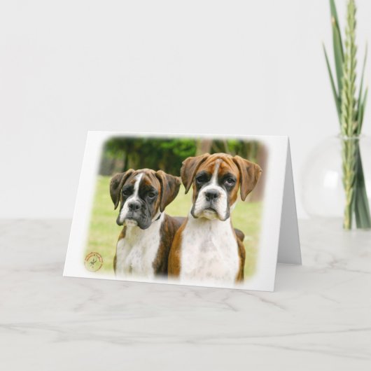 Boxer puppies 9Y049D-064 Kaart (Voorkant)