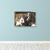 Boxer puppies canvas print (Insitu (Houten vloer))