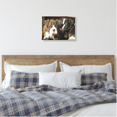 Boxer puppies canvas print (Insitu (Slaapkamer))
