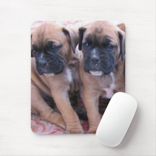 Boxer puppies mousepad muismat (Met muis)