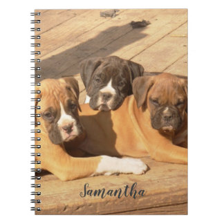 Boxer puppies spiraalvormig notitieboek