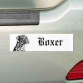 Boxer puppy Art bumper sticker (Op auto)
