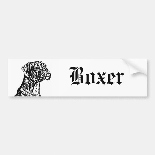 Boxer puppy Art bumper sticker (Voorkant)