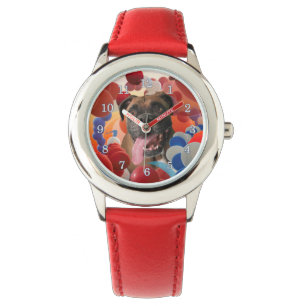 BOXER Puppy BOOM TIME IN BOXERVILLE USA Horloge