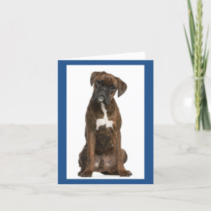 Boxer Puppy Dog Blank Note Card Kaart