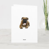 Boxer Puppy Dog Happy Birthday Card - Verse Kaart (Achterkant)