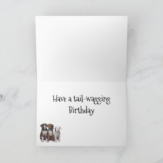 Boxer Puppy Dog Kaarten - Gepersonaliseerde Verjaa (Binnen)