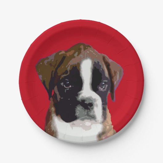 Boxer puppy dog papieren bordje (Voorkant)