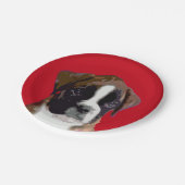 Boxer puppy dog papieren bordje (Gekanteld)