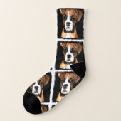 Boxer puppy dog sokken (Links - buitenkant)
