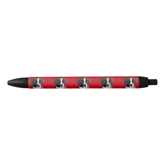 Boxer puppy dog zwarte inkt pen (Voorkant)