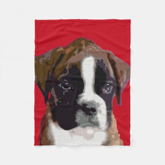 Boxer puppy fleece deken (Voorkant)