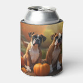Boxer Puppy Herfst Delight Pompoen Blikjeskoeler (Blikje Voorkant)