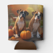 Boxer Puppy Herfst Delight Pompoen Blikjeskoeler (Achterkant)