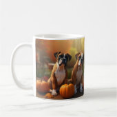 Boxer Puppy Herfst Delight Pompoen Koffiemok (Links)
