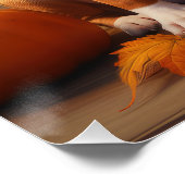 Boxer Puppy Herfst Delight Pompoen Perfect Poster (Hoek)