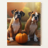 Boxer Puppy Herfst Delight Pompoen Planner (Achterkant)