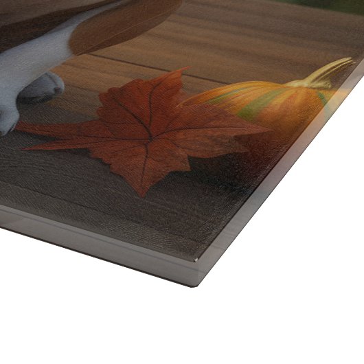 Boxer Puppy Herfst Delight Pompoen Snijplank (Hoek)