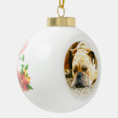 Boxer Puppy Hond Water Kleur Olieverf Kunst Keramische Bal Ornament (Links)