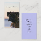 Boxer puppy in visitekaartjes aan de avond (Voorkant / Achterkant)