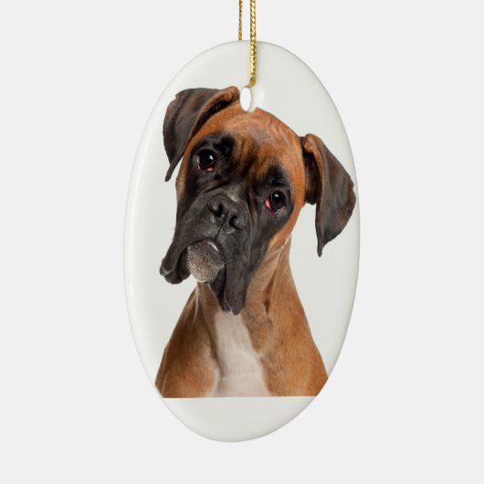 Boxer Puppy Keramisch Ornament (Rechts)