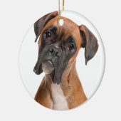Boxer Puppy Keramisch Ornament (Links)