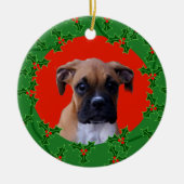 Boxer puppy kerst ornament (Voorkant)