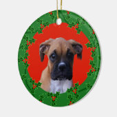 Boxer puppy kerst ornament (Links)