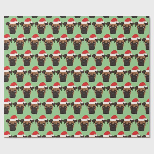 Boxer Puppy Kerstmis Cadeaupapier (Vlak)