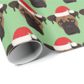 Boxer Puppy Kerstmis Cadeaupapier (Rol Hoek)
