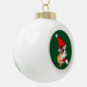 Boxer Puppy Kerstmis Keramische Bal Ornament (Links)