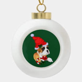 Boxer Puppy Kerstmis Keramische Bal Ornament