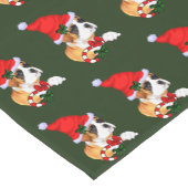 Boxer Puppy Kerstmis Korte Tafelloper (Hoek)